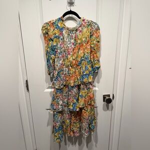 Floral Multicolor Kids Formal Dress